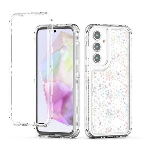 Funda de acrĂlico transparente con efecto lĂĄser para Samsung Galaxy A35 5G (copo de nieve)