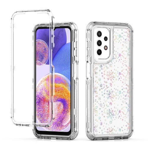 Funda de acrĂlico transparente con efecto lĂĄser para Samsung Galaxy A23 5G/4G (copo de nieve)
