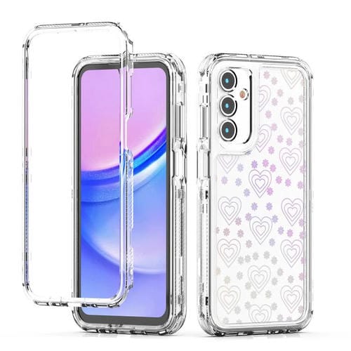 Funda de acrĂlico transparente con efecto lĂĄser para Samsung Galaxy A15 5G/4G (corazĂłn)