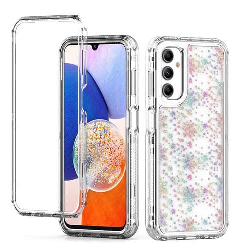 Funda de acrĂlico transparente con efecto lĂĄser para Samsung Galaxy A14 5G/4G (copo de nieve)