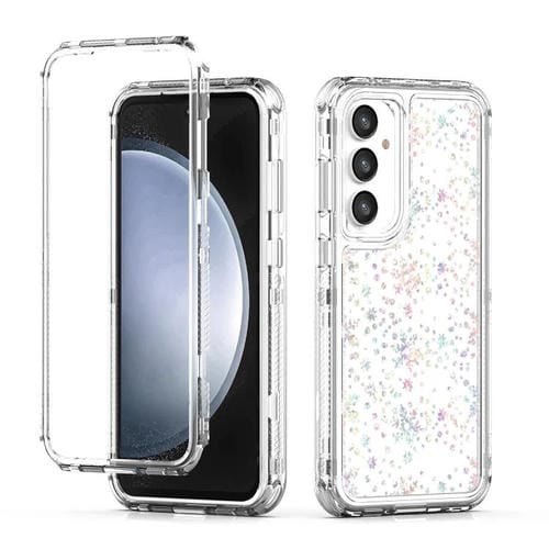 Funda de acrĂlico transparente con efecto lĂĄser para Samsung Galaxy S24 FE 5G (copo de nieve)