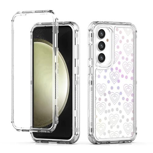 Funda de acrĂlico transparente con efecto lĂĄser para Samsung Galaxy S25+/S24+ 5G (corazĂłn)