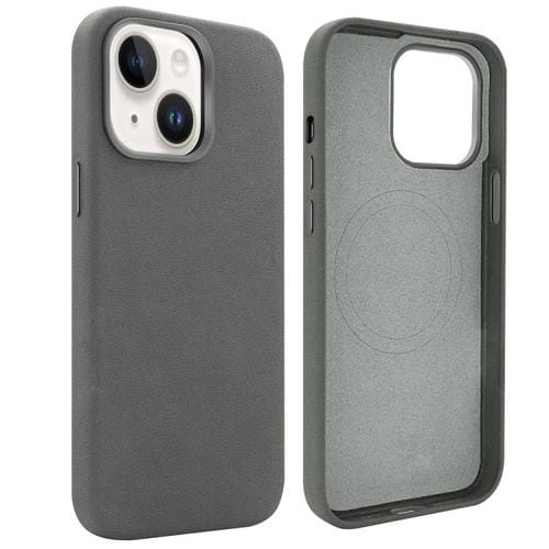 Funda VIETAO de piel sintética MagSafe para iPhone 15 (gris oscuro)