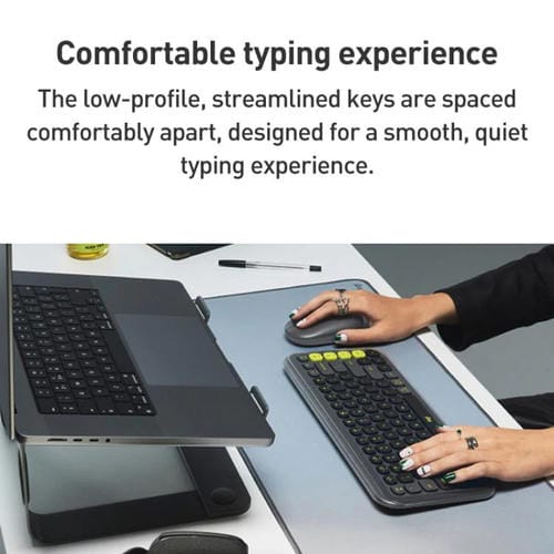 Conjunto teclado y ratón inalámbricos Logitech POP ICON Combo Bluetooth (Morado)