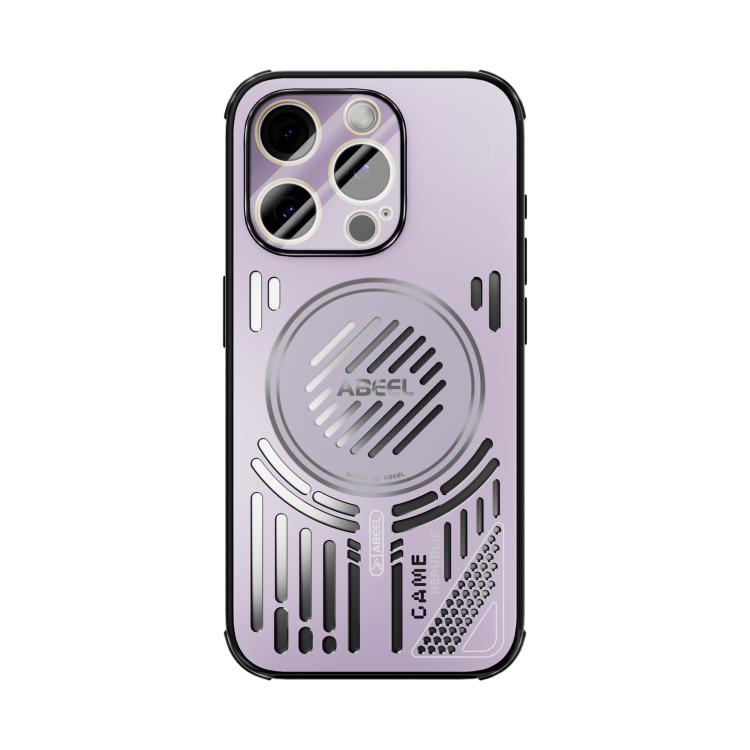 Funda ABEEL Ice Fox Series con disipador de calor Magsafe para iPhone 13 Pro (rosa y morado)