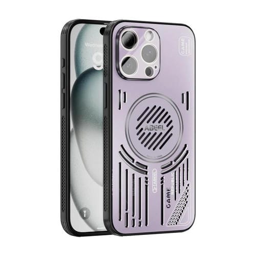 Funda ABEEL Ice Fox Series con disipador de calor magnético para iPhone 14 Pro Max (rosa y morado)