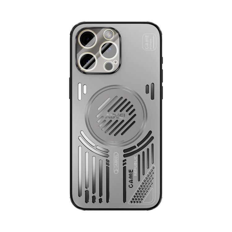 Funda ABEEL Ice Fox Series con disipador de calor Magsafe para iPhone 15 Pro Max (gris titanio)