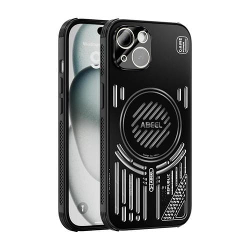 Funda ABEEL Ice Fox Series con disipador de calor Magsafe para iPhone 15 (negra)
