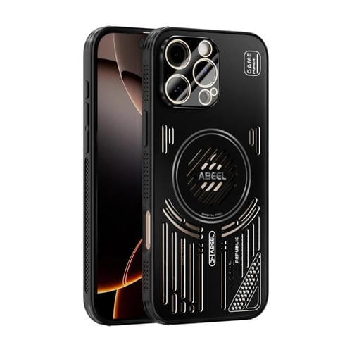 Funda ABEEL Ice Fox Series con disipador de calor Magsafe para iPhone 16 Pro Max (negra)