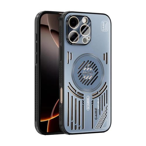 Funda ABEEL Ice Fox Series con disipador de calor magnético para iPhone 16 Pro Max (azul)