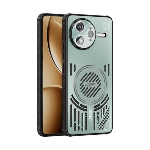 Funda para Redmi K80 Pro ABEEL Ice Fox Series con disipador de calor Magsafe (verde claro)