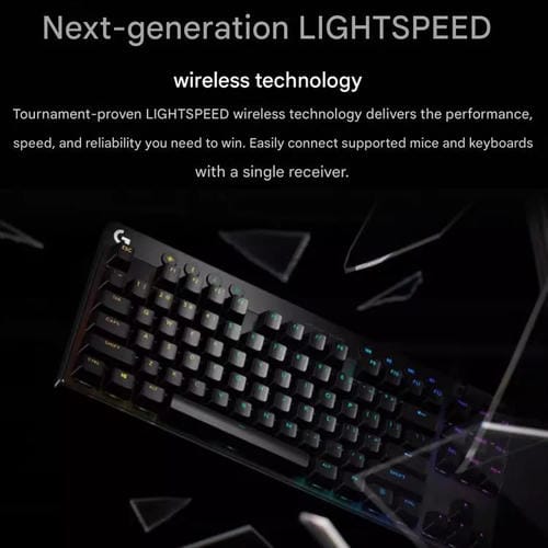 Teclado inalámbrico Logitech G PRO X TKL interruptores mecánicos GX-L (Negro)