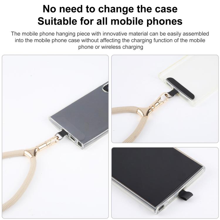 8mm Adjustable Gold Buckle Wrist Short Strap Anti-lost Mobile Phone Lanyard(Purple)