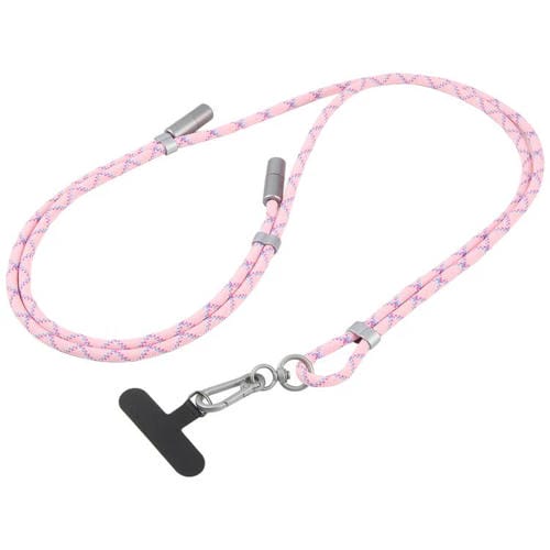 Type-C to Type-C Data Charging Cable Crossbody Phone Long Lanyard(Pink)