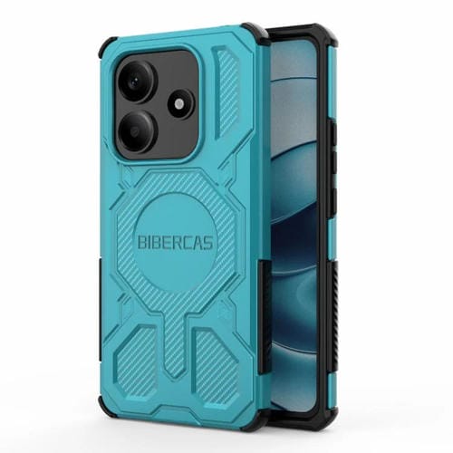 Funda BIBERCAS Real Color Series MagSafe a prueba de golpes para Redmi Note 14 5G (verde)
