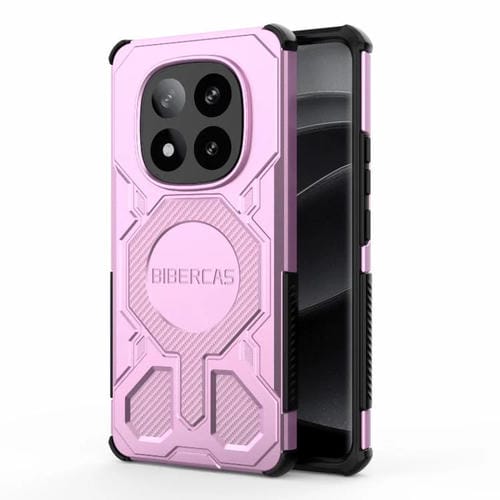 Funda BIBERCAS Real Color Series MagSafe a prueba de golpes para Redmi Note 14 Pro+ 5G (rosa)