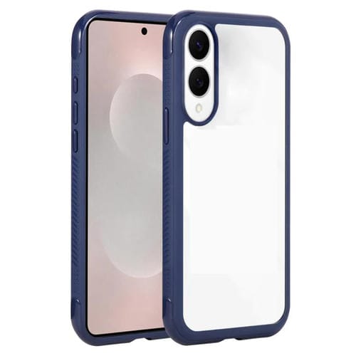 Funda de acrílico TPU transparente con borde liso para Samsung Galaxy S25 Edge 5G (azul rey)