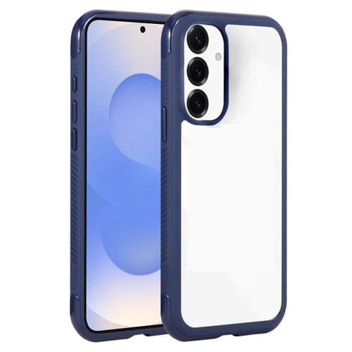 Funda de acrílico TPU transparente con borde liso para Samsung Galaxy S25+ / S24+ 5G (azul rey)