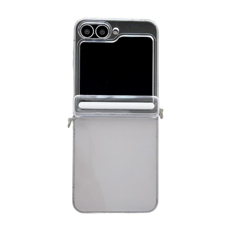 Funda transparente con eje y hebilla lateral para Samsung Galaxy Z Flip5