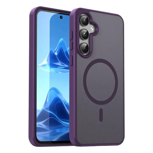 Funda hĂbrida de TPU translĂșcida con acabado mate MagSafe para Samsung Galaxy A55 5G (morado cristal)