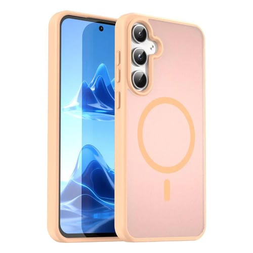 Funda hĂbrida de TPU translĂșcida con acabado mate MagSafe para Samsung Galaxy A55 5G (polvo rojo)