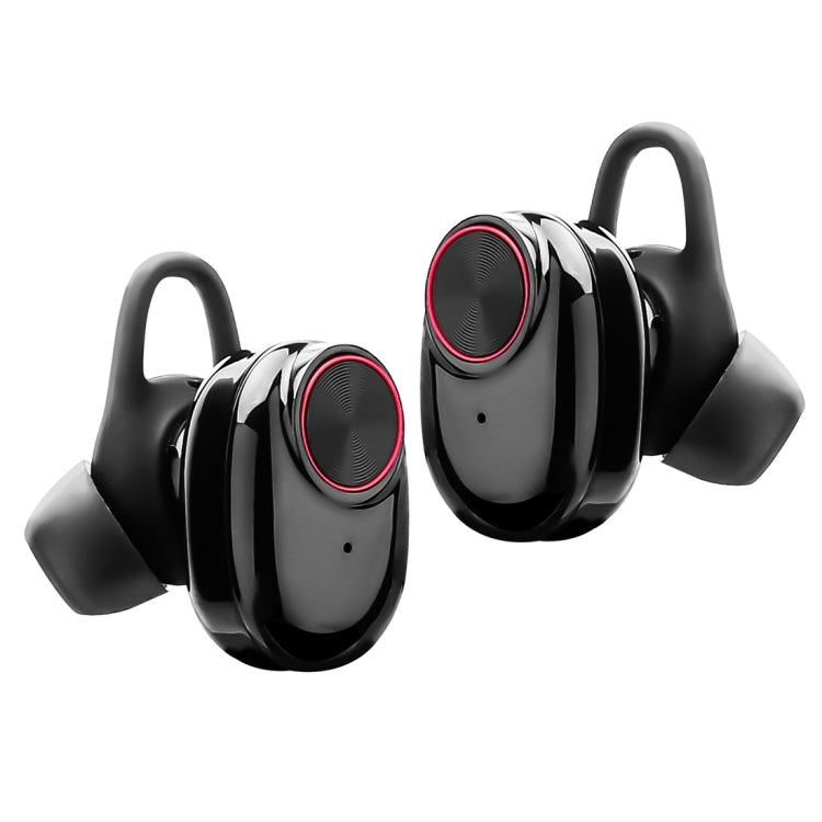 Auriculares deportivos Bth-V5 Bluetooth V5.0 cancelación de ruido DSP con estuche de carga (Negro)