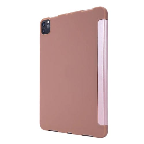 Funda para Tableta Cuero PC Pu con Soporte Tres Plegables (Oro Rosa)