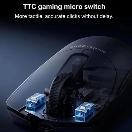 Ratón para Juegos Xiaomi Mouse X1 Inalámbrico y con Cable 2,4 G TTC Microinterruptores 8000 Hz 26000 DPI (Negro)