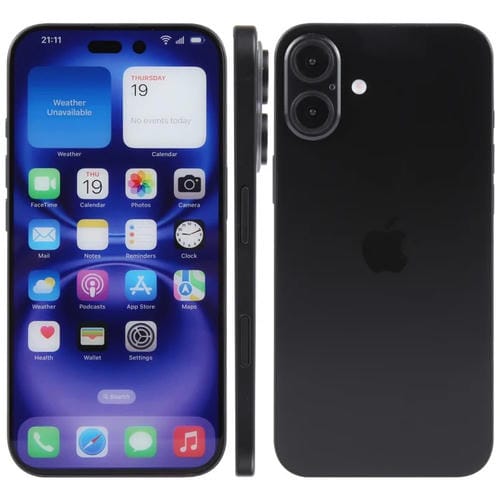 Modelo de Pantalla Falsa sin Función con Pantalla a Color para iPhone 16 (Negro)