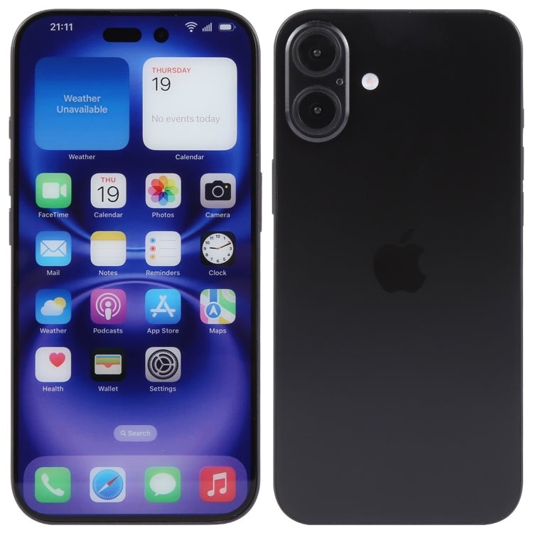 Modelo de Pantalla Falsa sin Función con Pantalla a Color para iPhone 16 (Negro)