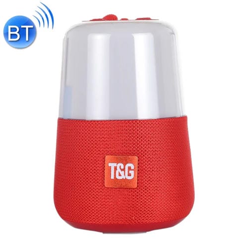 Altavoz Estéreo Portátil T&G Tg168 Bluetooth V5.0 Micrófono Luz Led Rojo