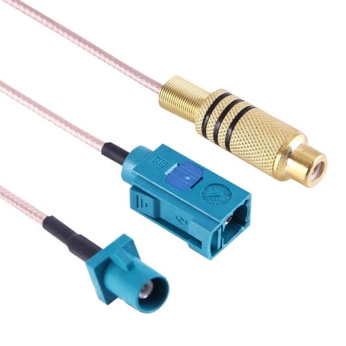 Cable RG316 15cm RCA Hembra a Fakra Macho y Fakra Z Tipo Hembra con Resorte