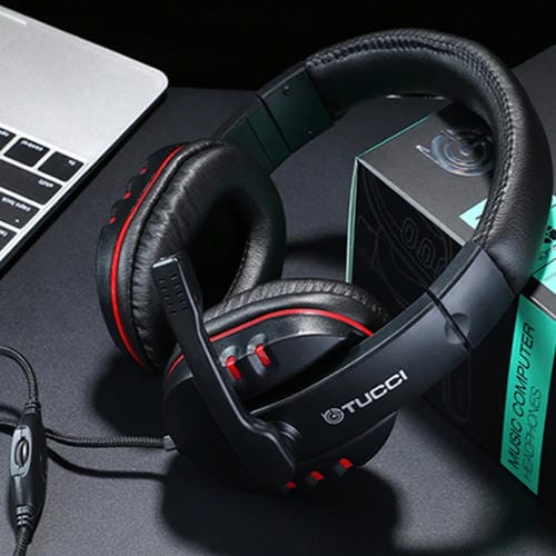 Auriculares gaming TUCCI X6 Super Bass Stereo con micrófono para PC