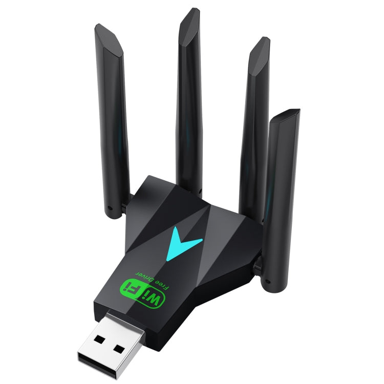 Tarjeta de Red Inalámbrica 5G USB Banda Dual Gigabit Receptor WIFI 1300 Mbps