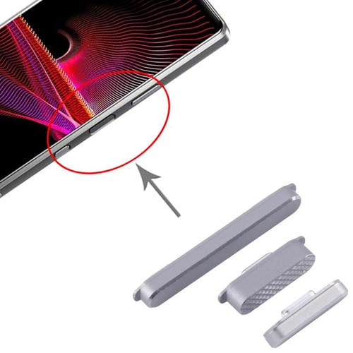 Botón de Encendido y Control de Volumen Original Sony Xperia 1 III (Gris)