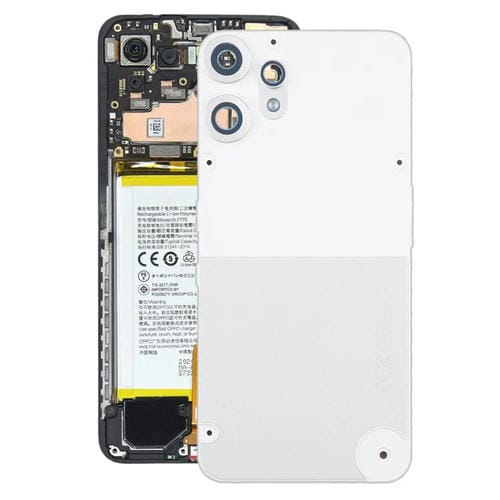 Couvercle arrière d'origine pour Nothing Phone 2 Pro avec couvercle pour objectif d'appareil photo