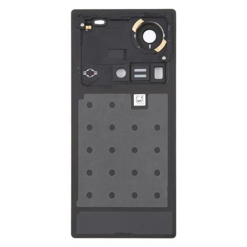 Glasrückseite der Batterieabdeckung mit Objektivabdeckung für die Kamera für ZTE Nubia Z70 Ultra NX733J NX736J (Schwarz)