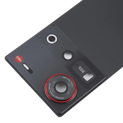 Glasrückseite der Batterieabdeckung mit Objektivabdeckung für die Kamera für ZTE Nubia Z70 Ultra NX733J NX736J (Schwarz)