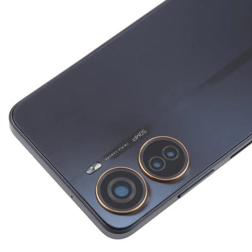 Back Cover of Plastic Battery with Central Frame and Camera Lens Cover for ZTE Axon 40 Lite (Black)