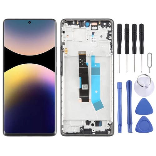 Ecrã Completo Original AMOLED com Moldura para Xiaomi Redmi Note 14 Pro 4G (Preto)