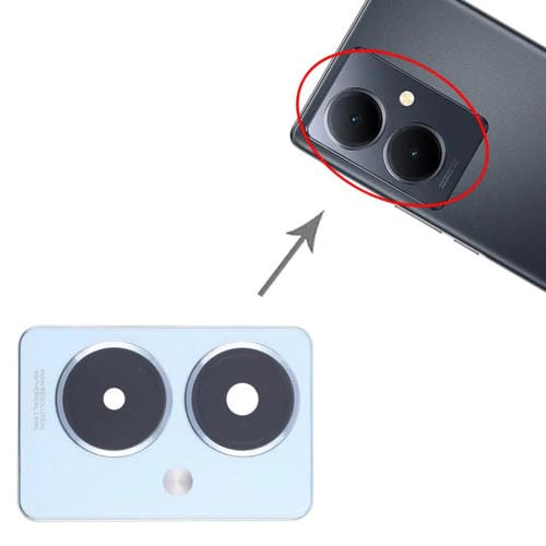 Rückseitige Kameraglasabdeckung Vivo Y78+ 5G (Blau)