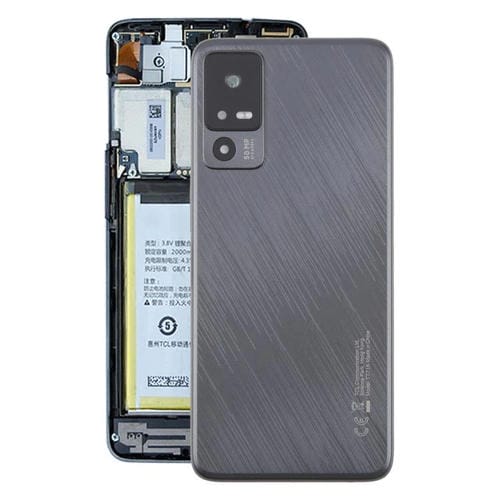 Carcasa trasera original con tapa para lente de cámara TCL 40 R T771K (negra)