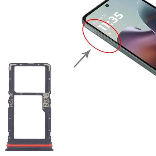 Bandeja para tarjeta SIM original + bandeja para tarjeta Micro SD (verde) para Motorola Moto G56 (10 unidades)