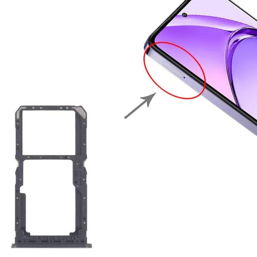 Bandeja para tarjeta SIM original OPPO A80 5G CPH2639 (10 unidades) + bandeja para tarjeta SIM/tarjeta micro SD (morado)