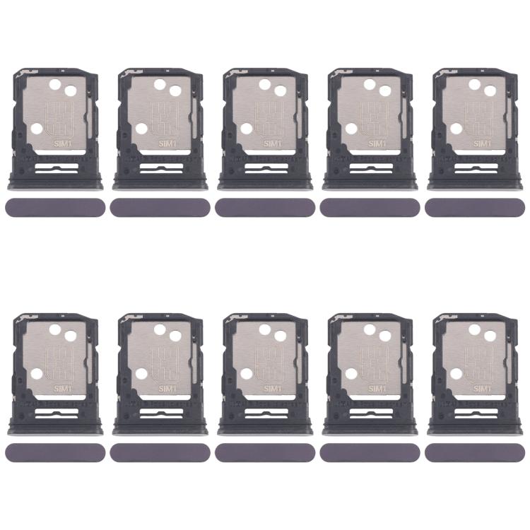 Bandeja para tarjeta SIM original (10 unidades) para OPPO Reno12 5G CPH2625 + bandeja para tarjeta SIM/tarjeta Micro SD (negra)
