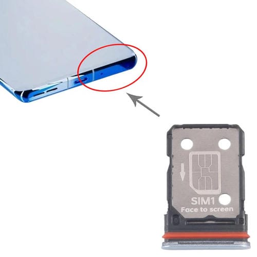 Bandeja para tarjeta SIM original (10 unidades) + bandeja para tarjeta SIM (azul) para OPPO F29 Pro