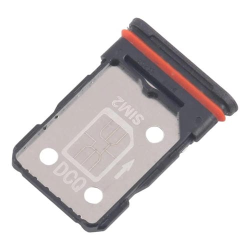 Bandeja para tarjeta SIM original (10 unidades) para OPPO F29 (negro)