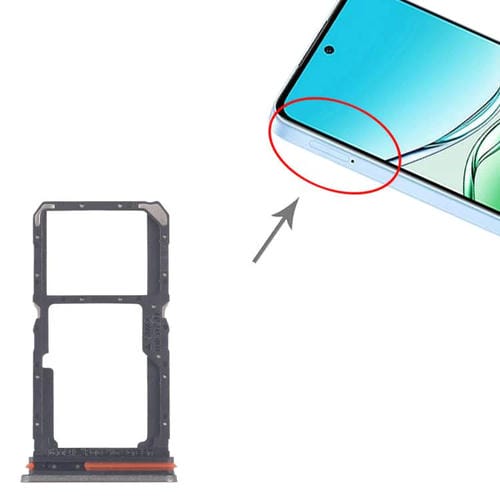 Bandeja para tarjeta SIM original (10 unidades) + bandeja para tarjeta SIM/tarjeta micro SD (dorada) para OPPO A5 Energy