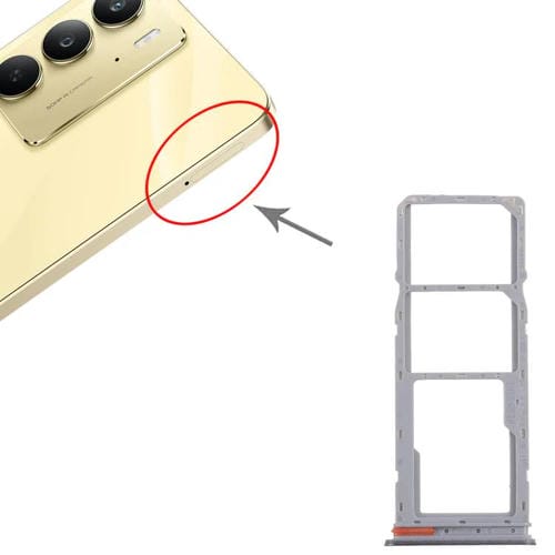 Para Realme C75 4G RMX3941, 10 bandejas SIM originales + bandejas SIM + bandejas Micro SD (negro)