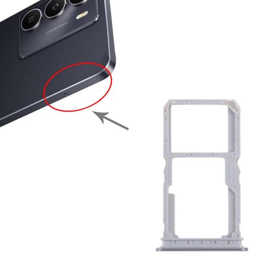 Bandeja para tarjeta SIM original Realme 14x India (10 unidades) + bandeja para tarjeta SIM/bandeja para tarjeta Micro SD (negra)